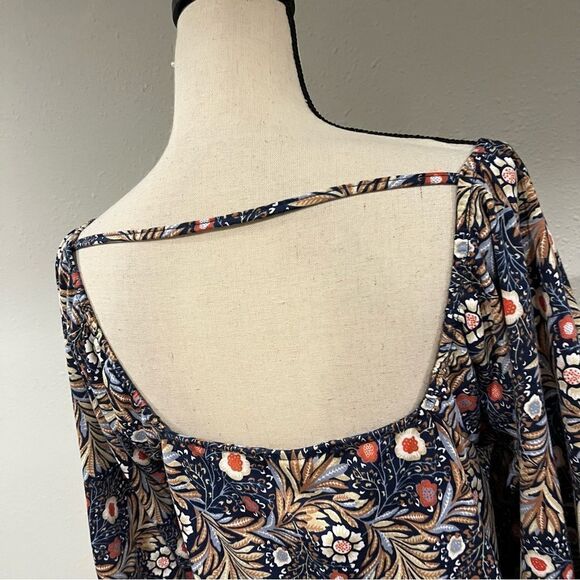 Fall cottagecore print long sleeve top - Picture 8 of 11